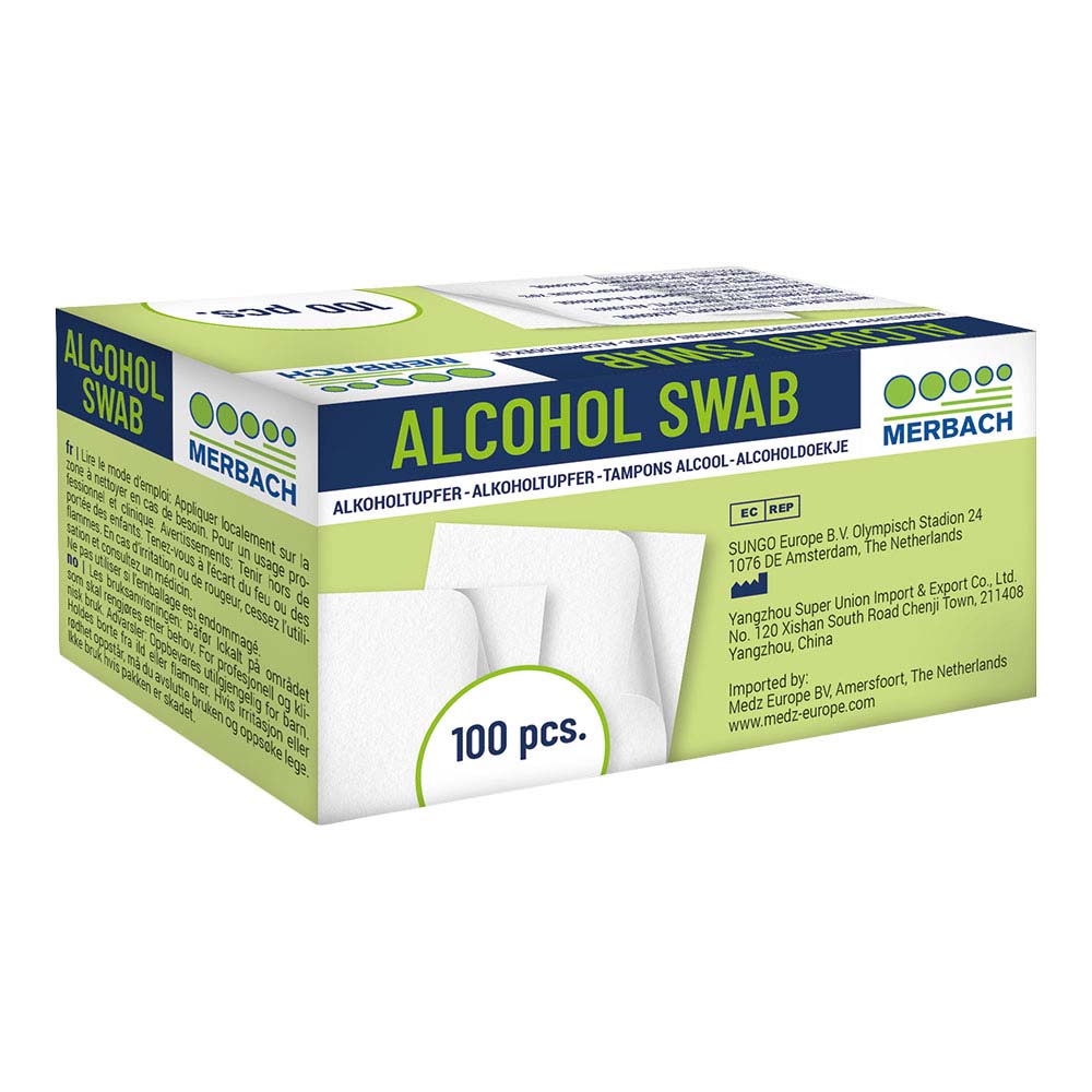 Merbach – Alcoholdoekjes – Doos van 100