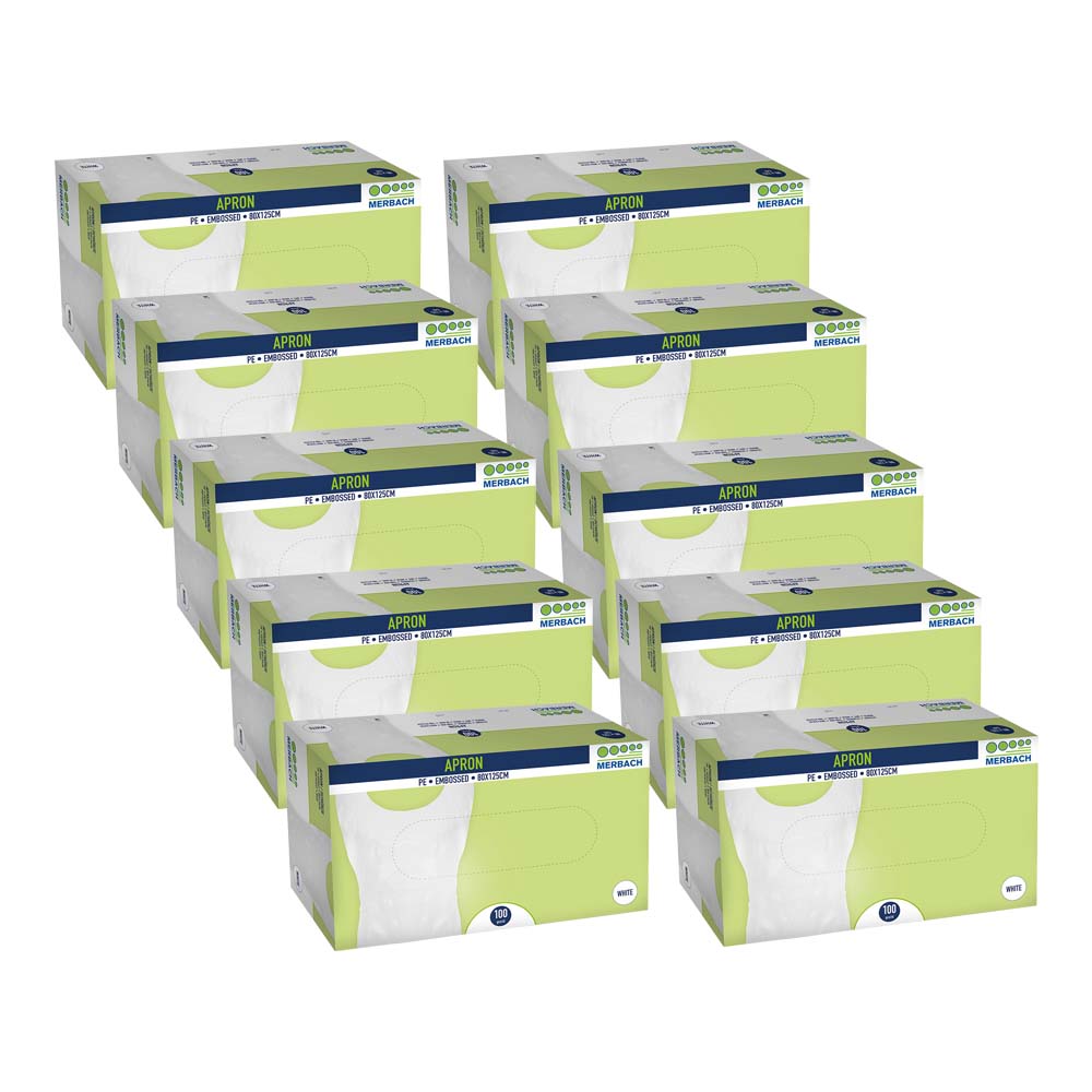 Merbach – Wegwerpschorten – Doos van 100 · verkoopeenheid: 10 dozen van 100 stuks
