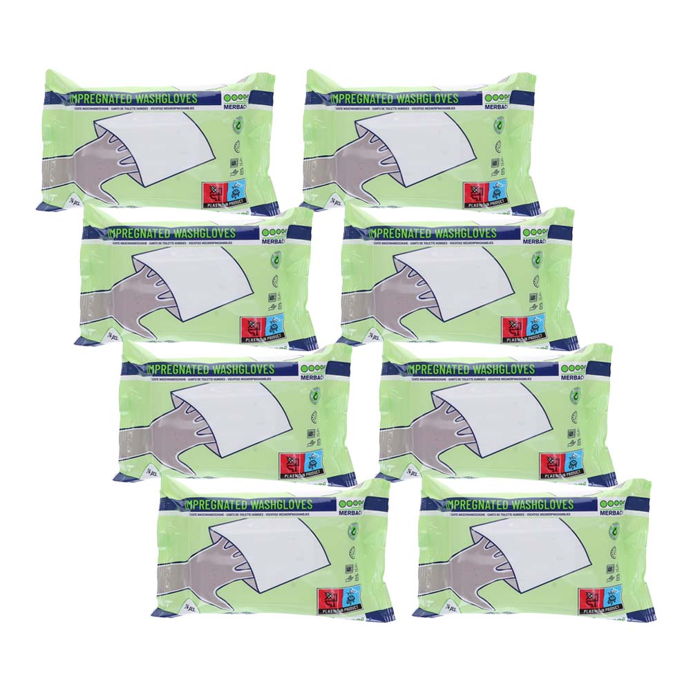 Merbach – Vochtige washandjes – Verpakking van 24 · verkoopeenheid: 8 verpakkingen van 24 stuks