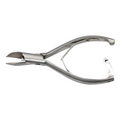Merbach pedicuretang, gebogen snijvlak, dubbele veer met slot, 14 CM