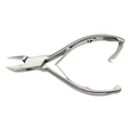 Merbach pedicuretang, gebogen snijvlak, dubbele veer met slot, 14 CM