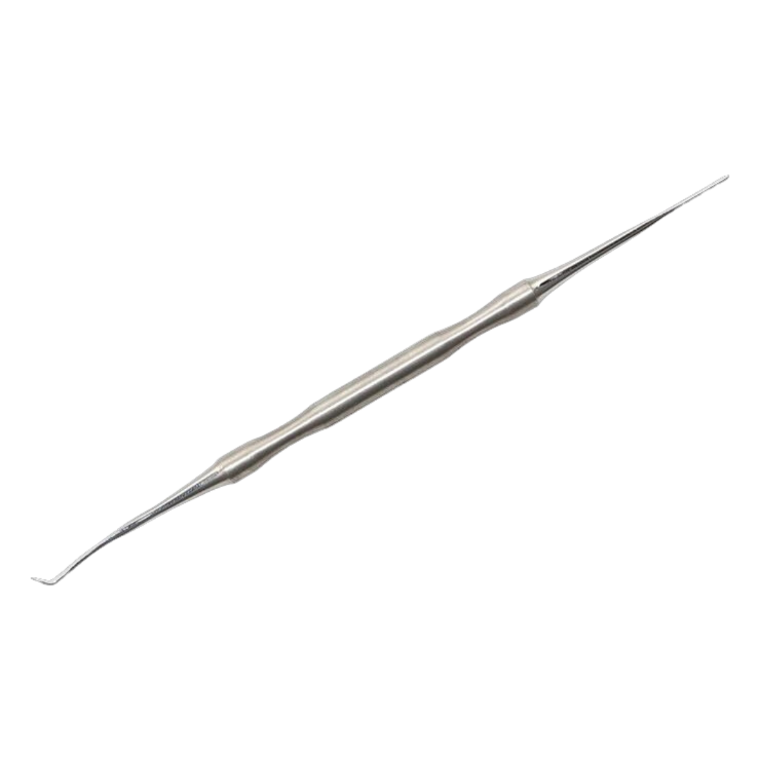 Merbach nagelheffer, dubbelzijdig, ergonomische handgreep (glad), 16 CM