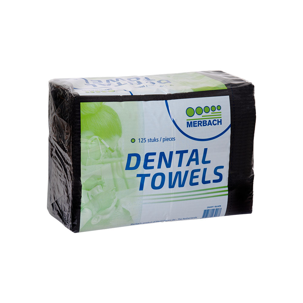 Merbach dental towel zwart, 4 x 125 stuks