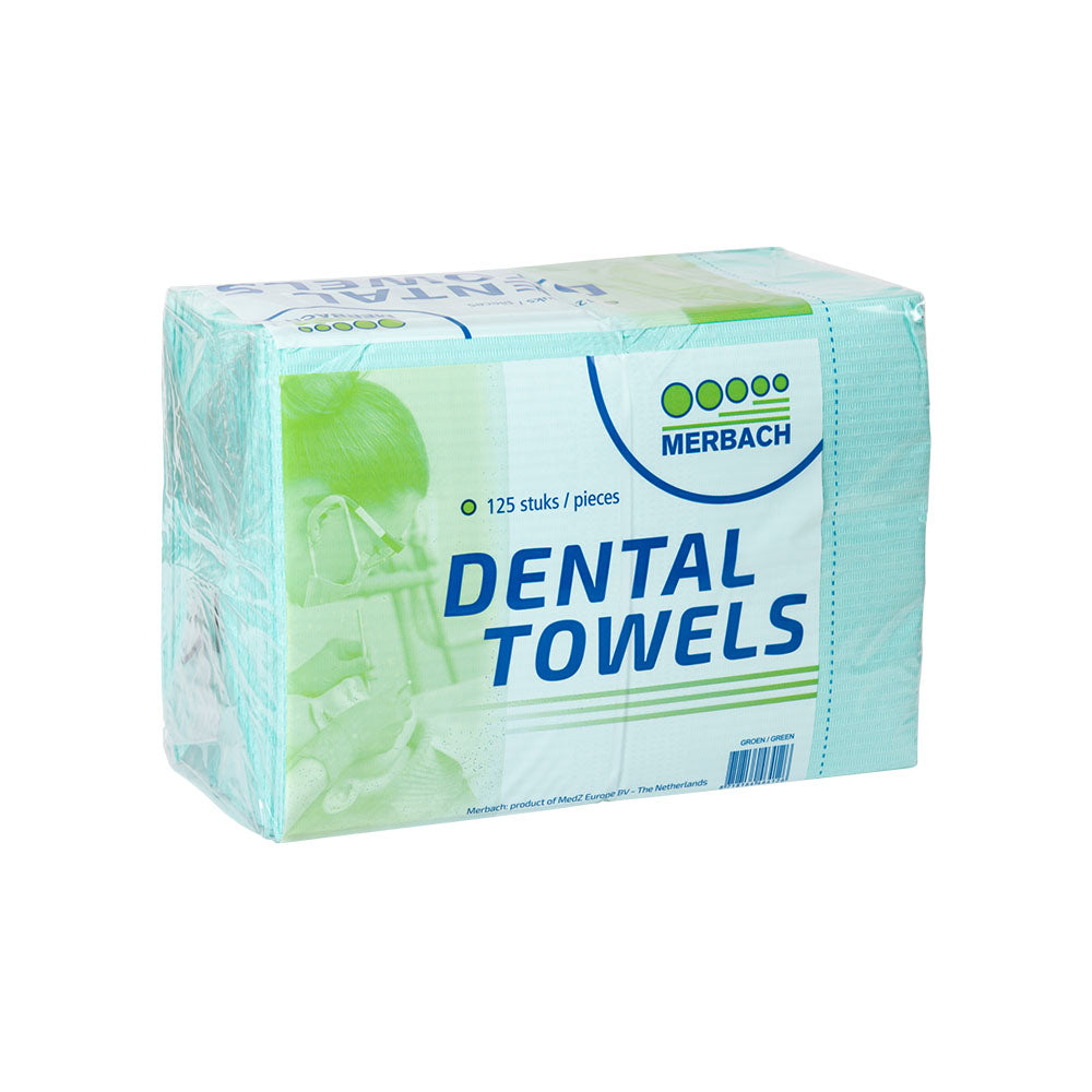 Merbach dental towel groen, 4 x 125 stuks