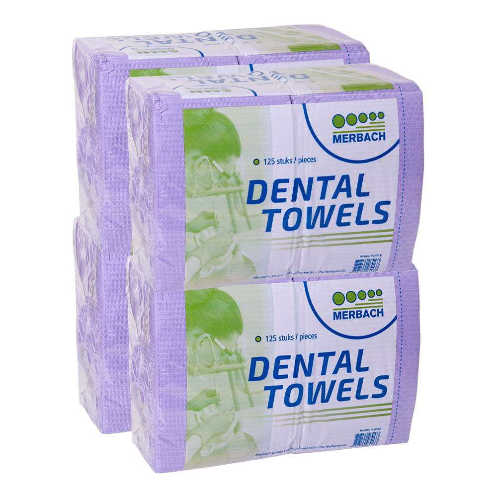 Merbach dental towel paars, 4 x 125 stuks