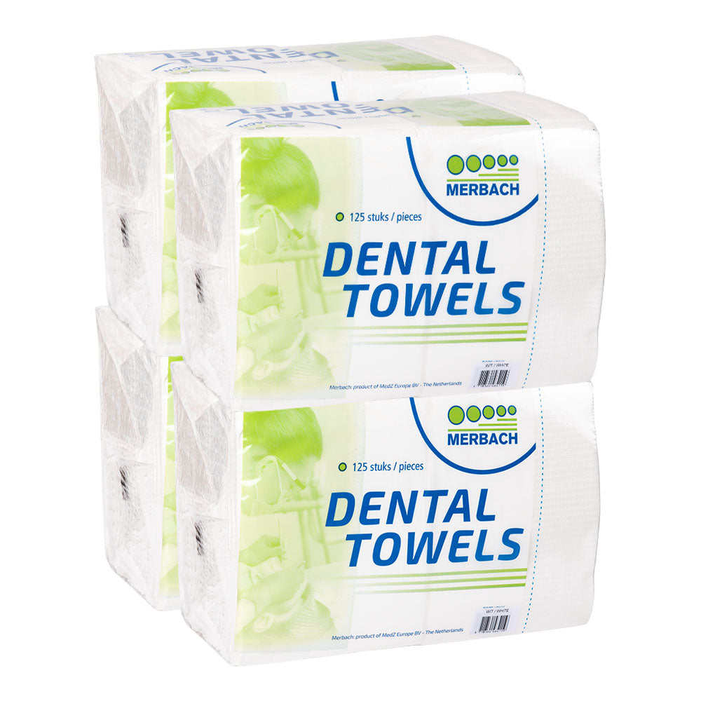 Merbach dental towel wit, 4 x 125 stuks