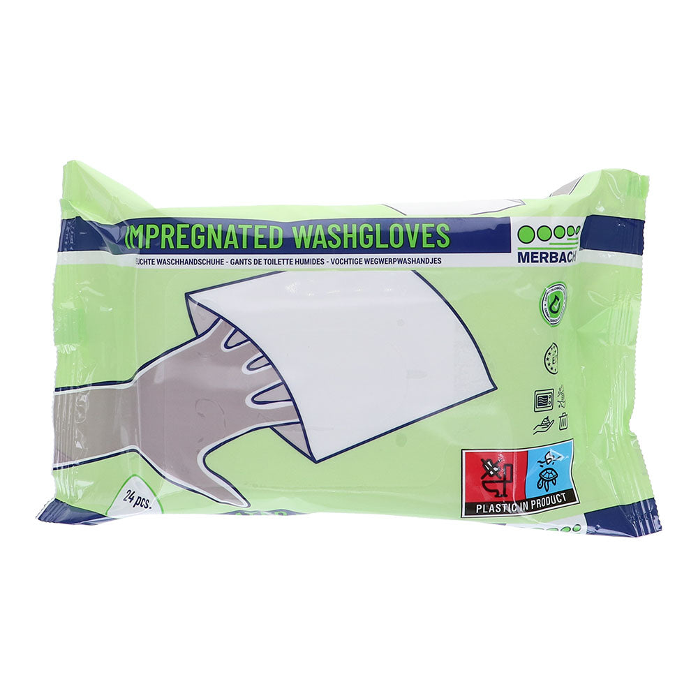 Merbach vochtige washandjes - Doos van 8 x 24 stuks
